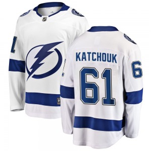 Breakaway Fanatics Branded Youth Boris Katchouk White Away Jersey - NHL Tampa Bay Lightning