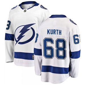 Breakaway Fanatics Branded Youth Connor Kurth White Away Jersey - NHL Tampa Bay Lightning