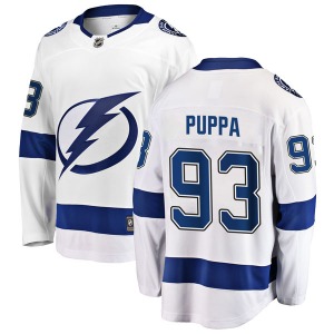 Breakaway Fanatics Branded Youth Daren Puppa White Away Jersey - NHL Tampa Bay Lightning