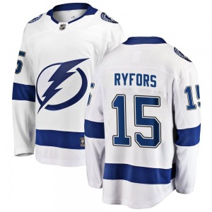 Breakaway Fanatics Branded Youth Simon Ryfors White Away Jersey - NHL Tampa Bay Lightning