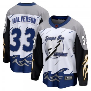 Breakaway Fanatics Branded Adult Brandon Halverson White Special Edition 2.0 Jersey - NHL Tampa Bay Lightning