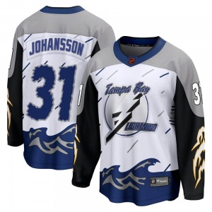 Breakaway Fanatics Branded Adult Jonas Johansson White Special Edition 2.0 Jersey - NHL Tampa Bay Lightning