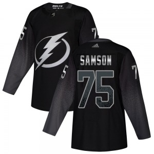 Authentic Adidas Adult Ethan Samson Black Alternate Jersey - NHL Tampa Bay Lightning