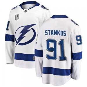 Breakaway Fanatics Branded Adult Steven Stamkos White Away 2022 Stanley Cup Final Jersey - NHL Tampa Bay Lightning