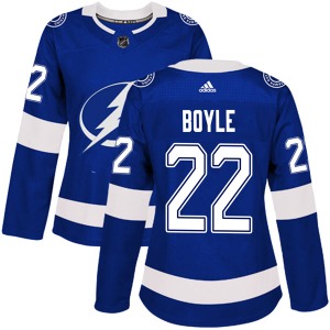 Authentic Adidas Women's Dan Boyle Blue Home Jersey - NHL Tampa Bay Lightning