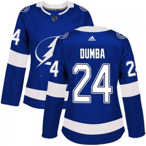 Authentic Adidas Women's Matt Dumba Blue Home Jersey - NHL Tampa Bay Lightning