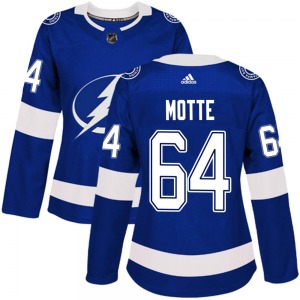 Authentic Adidas Women's Tyler Motte Blue Home Jersey - NHL Tampa Bay Lightning