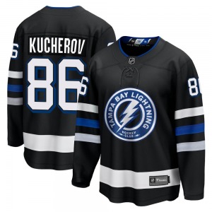 Premier Fanatics Branded Adult Nikita Kucherov Black Breakaway Alternate Jersey - NHL Tampa Bay Lightning