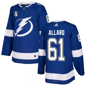 Authentic Adidas Youth Tristan Allard Blue Home 2022 Stanley Cup Final Jersey - NHL Tampa Bay Lightning