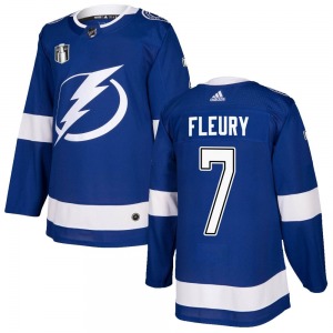 Authentic Adidas Youth Haydn Fleury Blue Home 2022 Stanley Cup Final Jersey - NHL Tampa Bay Lightning