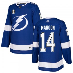 Authentic Adidas Youth Pat Maroon Blue Home 2022 Stanley Cup Final Jersey - NHL Tampa Bay Lightning