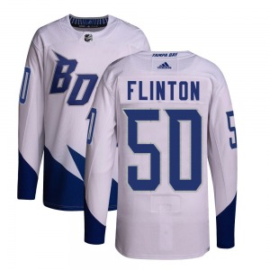 Authentic Adidas Youth Cooper Flinton White 2022 Stadium Series Primegreen Jersey - NHL Tampa Bay Lightning
