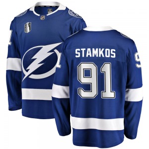 Breakaway Fanatics Branded Adult Steven Stamkos Blue Home 2022 Stanley Cup Final Jersey - NHL Tampa Bay Lightning