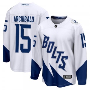 Breakaway Fanatics Branded Youth Josh Archibald White 2022 Stadium Series Jersey - NHL Tampa Bay Lightning