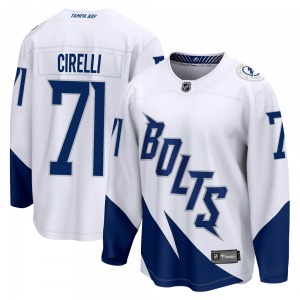 Breakaway Fanatics Branded Youth Anthony Cirelli White 2022 Stadium Series Jersey - NHL Tampa Bay Lightning