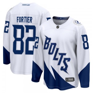 Breakaway Fanatics Branded Youth Gabriel Fortier White 2022 Stadium Series Jersey - NHL Tampa Bay Lightning