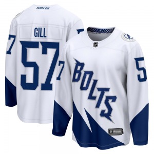 Breakaway Fanatics Branded Youth Dyllan Gill White 2022 Stadium Series Jersey - NHL Tampa Bay Lightning