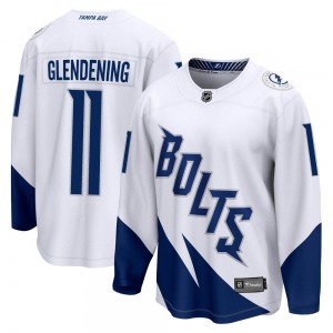Breakaway Fanatics Branded Youth Luke Glendening White 2022 Stadium Series Jersey - NHL Tampa Bay Lightning