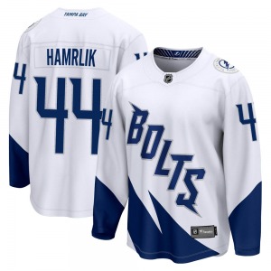 Breakaway Fanatics Branded Youth Roman Hamrlik White 2022 Stadium Series Jersey - NHL Tampa Bay Lightning