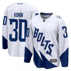 Breakaway Fanatics Branded Youth Kyle Konin White 2022 Stadium Series Jersey - NHL Tampa Bay Lightning
