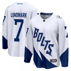 Breakaway Fanatics Branded Youth Simon Lundmark White 2022 Stadium Series Jersey - NHL Tampa Bay Lightning