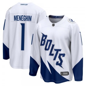 Breakaway Fanatics Branded Youth Harrison Meneghin White 2022 Stadium Series Jersey - NHL Tampa Bay Lightning