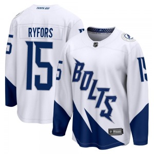 Breakaway Fanatics Branded Youth Simon Ryfors White 2022 Stadium Series Jersey - NHL Tampa Bay Lightning