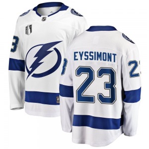 Breakaway Fanatics Branded Youth Michael Eyssimont White Away 2022 Stanley Cup Final Jersey - NHL Tampa Bay Lightning