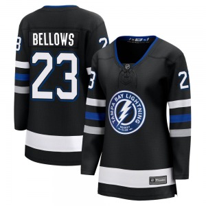 Premier Fanatics Branded Women's Brian Bellows Black Breakaway Alternate Jersey - NHL Tampa Bay Lightning