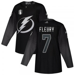 Authentic Adidas Youth Haydn Fleury Black Alternate 2022 Stanley Cup Final Jersey - NHL Tampa Bay Lightning