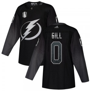 Authentic Adidas Youth Dyllan Gill Black Alternate 2022 Stanley Cup Final Jersey - NHL Tampa Bay Lightning