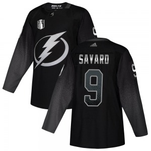 Authentic Adidas Youth Denis Savard Black Alternate 2022 Stanley Cup Final Jersey - NHL Tampa Bay Lightning