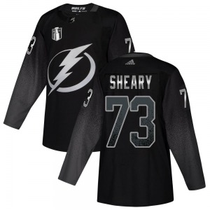 Authentic Adidas Youth Conor Sheary Black Alternate 2022 Stanley Cup Final Jersey - NHL Tampa Bay Lightning